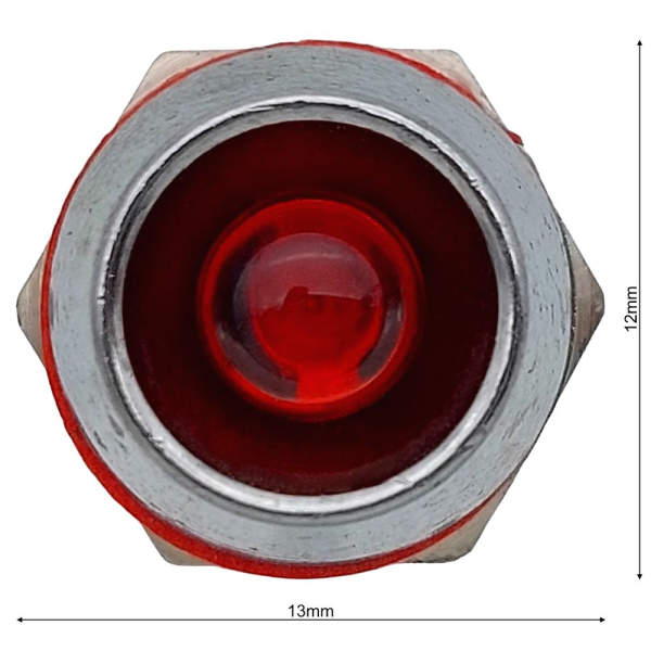 Лампа сигнальная L-616R 220V (сэч-0.45/0.25) красная