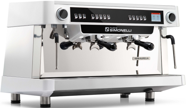 Кофемашина рожковая автоматическая NUOVA SIMONELLI NUOVA AURELIA VOL XT 2GR 220V WHITE+PID+HIGH GROUPS+LED+ GROUP DISPLAY+DOUBLE WALL STEAM WAND