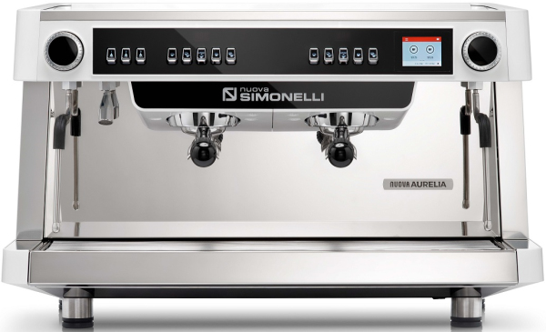 Кофемашина рожковая автоматическая NUOVA SIMONELLI NUOVA AURELIA VOL XT 2GR 220V WHITE+PID+HIGH GROUPS+LED+ GROUP DISPLAY+DOUBLE WALL STEAM WAND