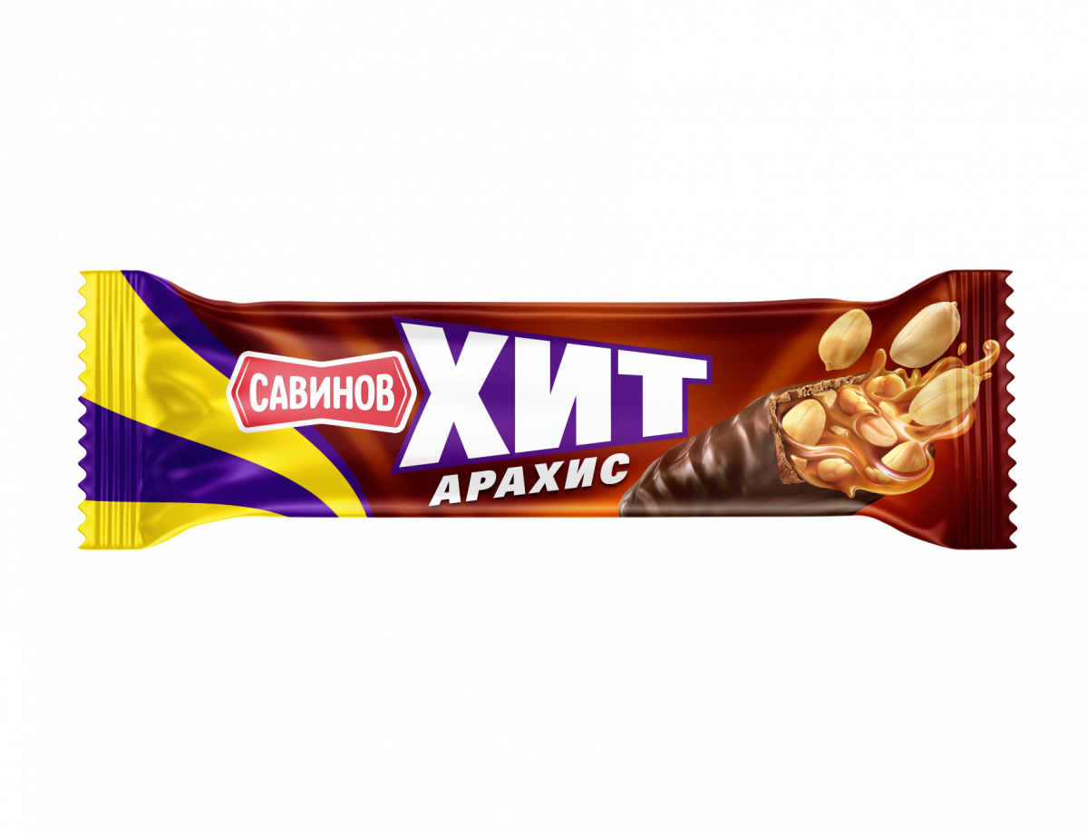 Конфеты ХИТ карамельно - молочные с арахисом КФ «Алтай» Конфеты ХИТ карамельно - молочные с арахисом, 50 г.