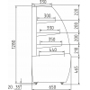 Витрина нейтральная напольная ПОЛЮС K70 N 0,9-1 LIGHT 0012-0109 (Нейтральная 0,9 CARBOMA)